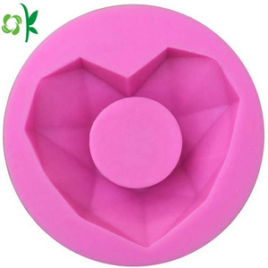 OKSILICONE Reusable Heart Shape Silicone Concrete Planter Mold 3Dt Flower Pot Soap Bottle Mold Silicone Mold DIY Ashtray Candle