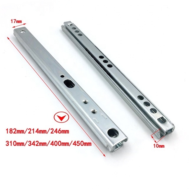 FGA 17mm mini Partial Extension Ball Bering Two Way Travel Drawer Slides