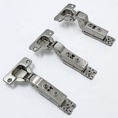 3D adjustable soft close clip on two way concealed linear mounting plate hydraulic cabinet hinge for furniture