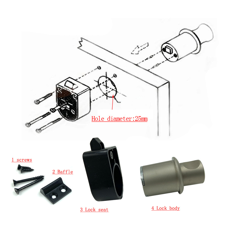 push button cabinet lock rv door lock furniture locks for caravan for yachts for Boat 25 mm hole diameter