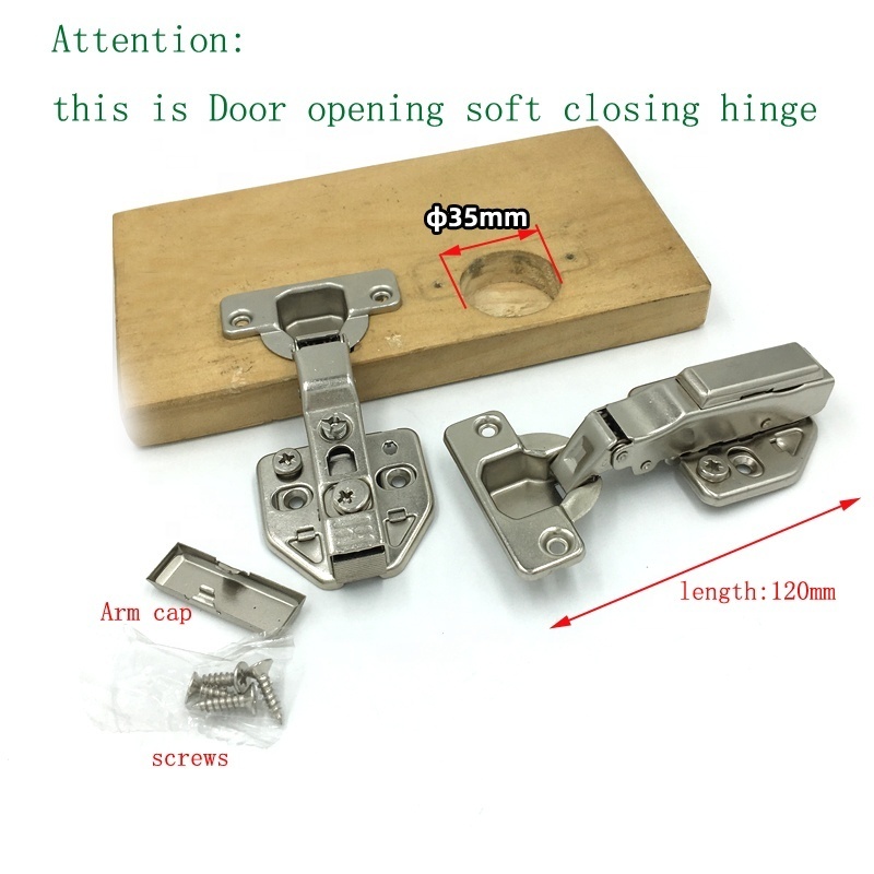 35 mm Furniture Hardware Rebound Concealed hinges push to open cabinet with soft-closing Self Closing clip on hinge