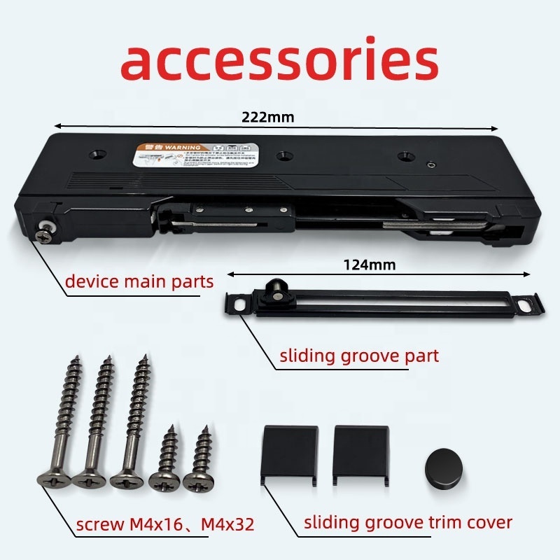 heavy duty furniture hardware One Touch Soft close Push Open Buffer System for wardrobe cabinet