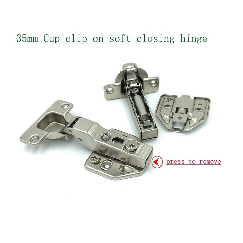 35 mm Furniture Hardware Rebound Concealed hinges push to open cabinet with soft-closing Self Closing clip on hinge