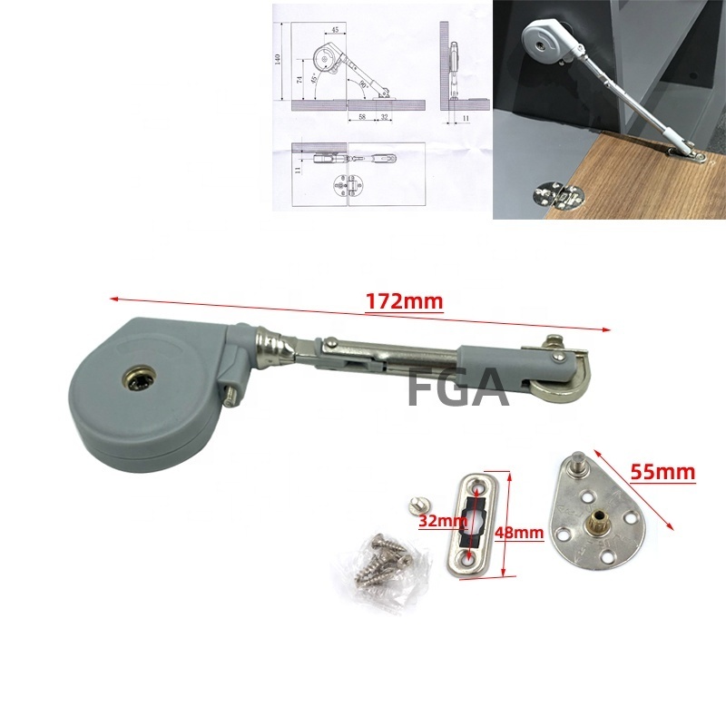 Flip down hydraulic cabinet gas strut flap door Gas Spring Support lid stay