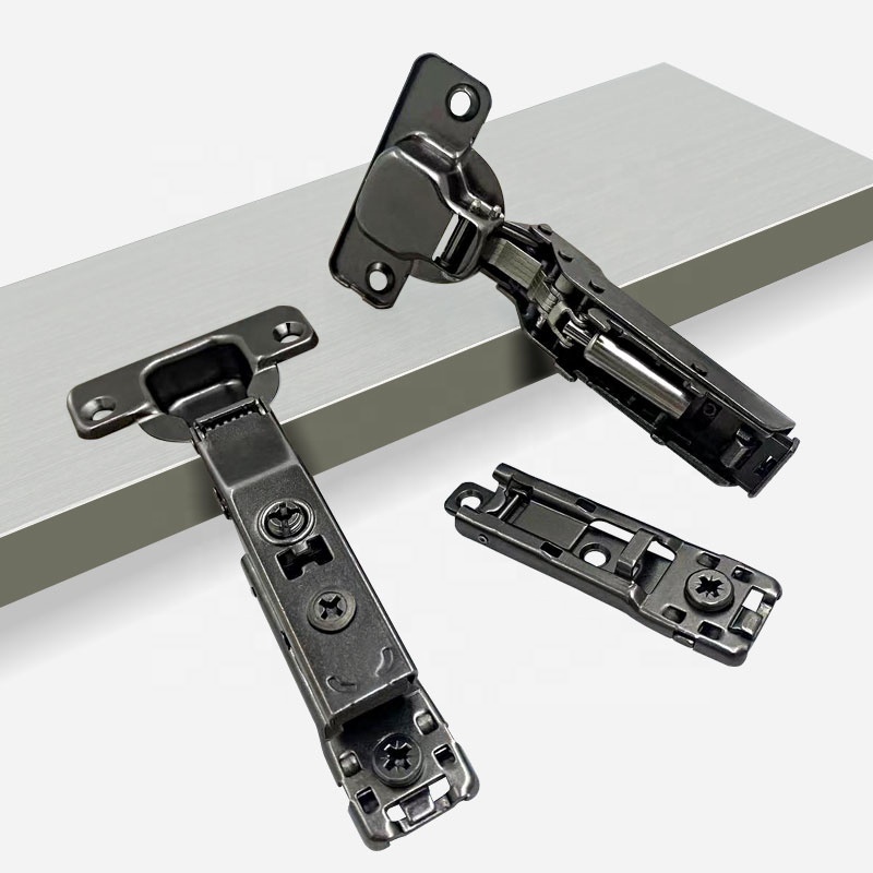 3D adjustable soft close clip on two way concealed linear mounting plate hydraulic cabinet hinge for furniture