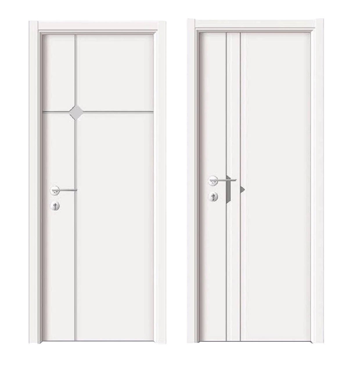 Waterproof High Quality Hinges In Nigeria PVC Wooden Office Door Indoor Interior Natural Interior Lacquer free wooden doors p