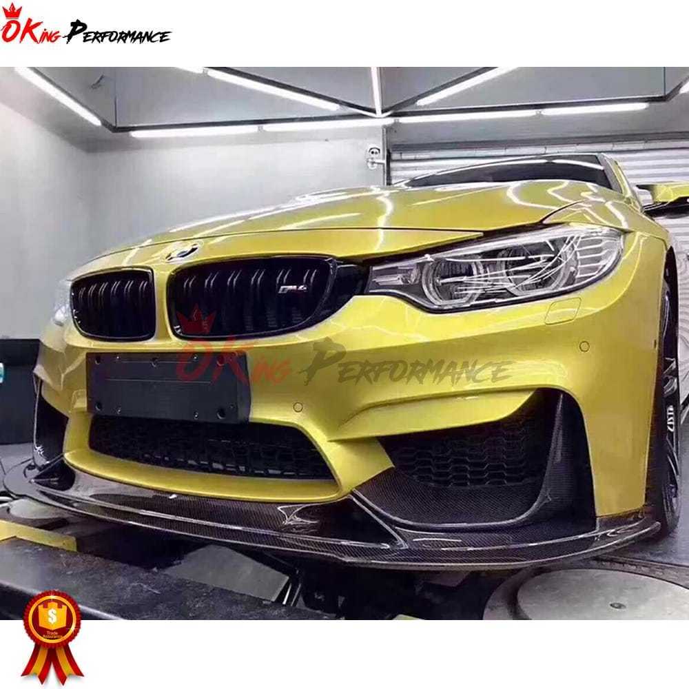 RZ Style Carbon Fiber Front Splitter For BMW M3 M4 F80 F82 F83 Front Lip