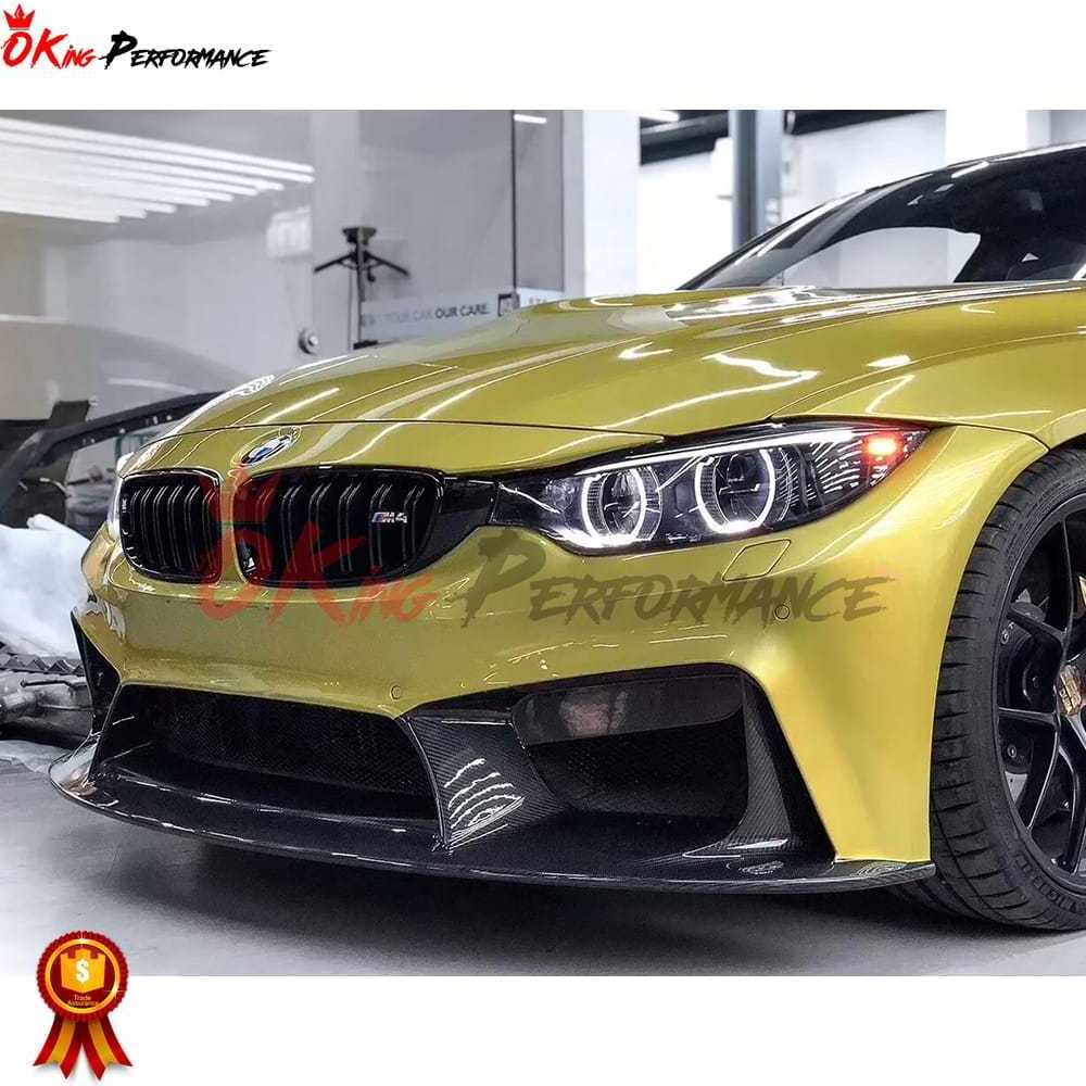 3D Style Partial Carbon Fiber Front Bumper For BMW F80 F82 F83 M3 M4 Body Kit