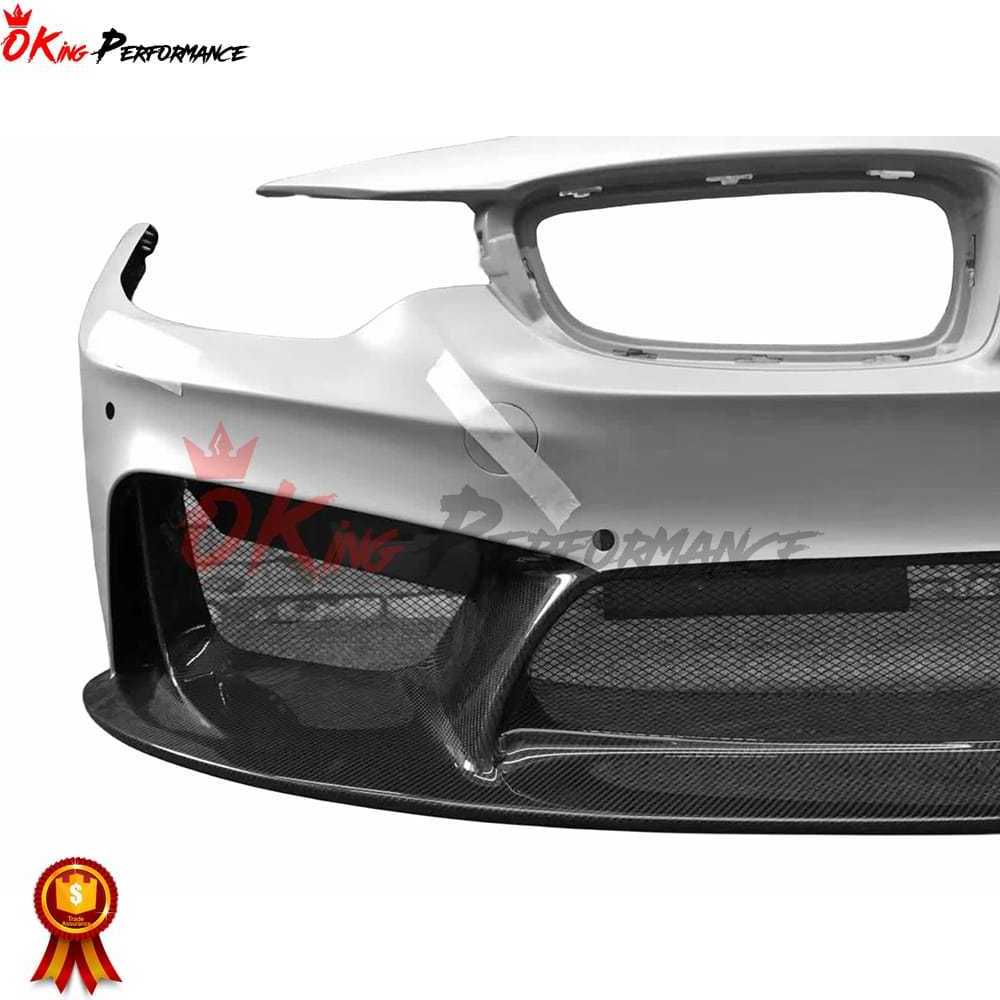 3D Style Partial Carbon Fiber Front Bumper For BMW F80 F82 F83 M3 M4 Body Kit