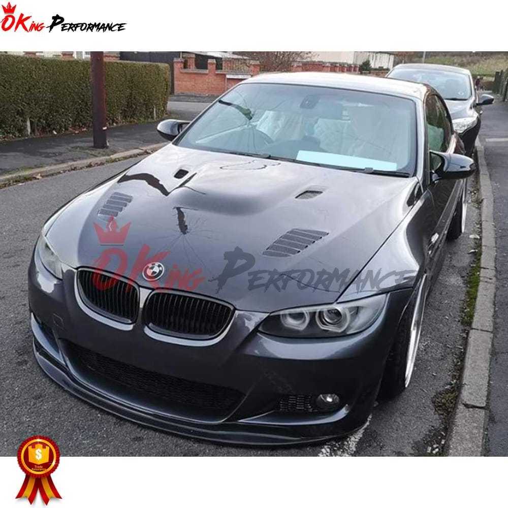 V Style Carbon Fiber Hood For BMW 3 Series E90 LCI Bonnet