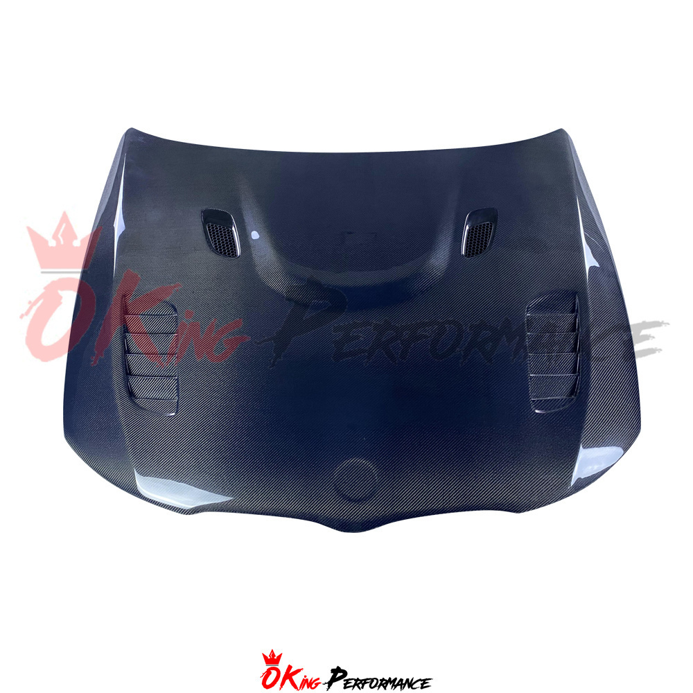 V Style Carbon Fiber Hood For BMW 3 Series E90 LCI Bonnet