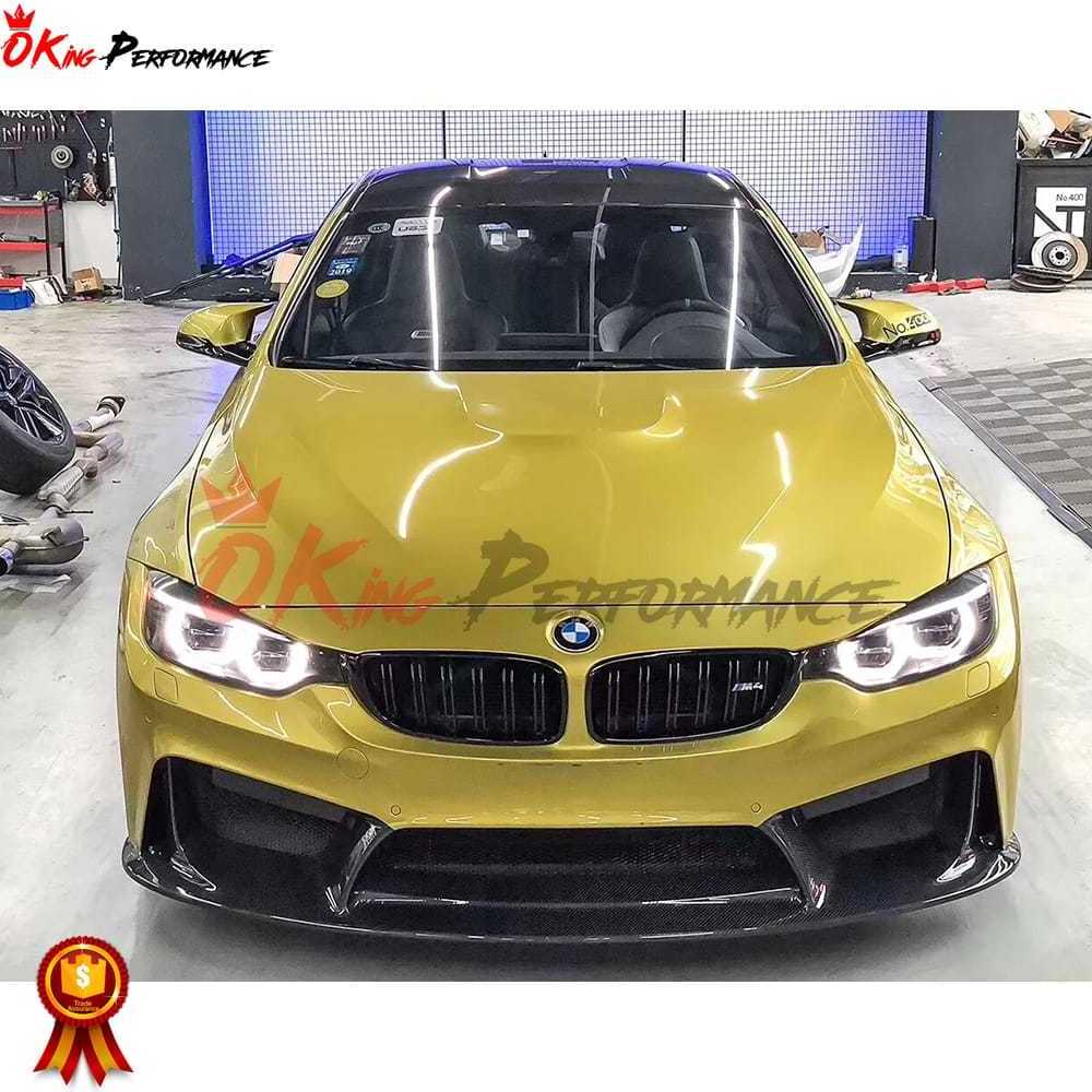 3D Style Partial Carbon Fiber Front Bumper For BMW F80 F82 F83 M3 M4 Body Kit