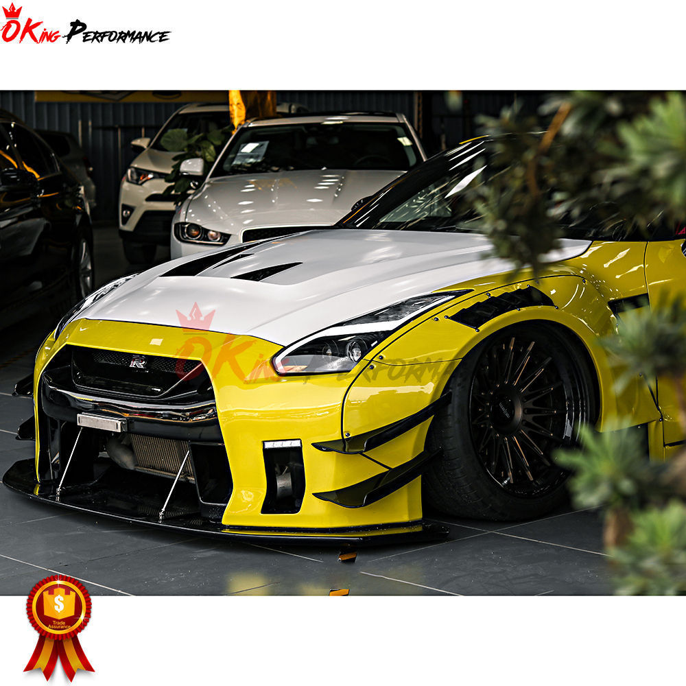 LB V2 Style Wide Bodykit Half Carbon Fiber Body Kit For Nissan R35 GTR