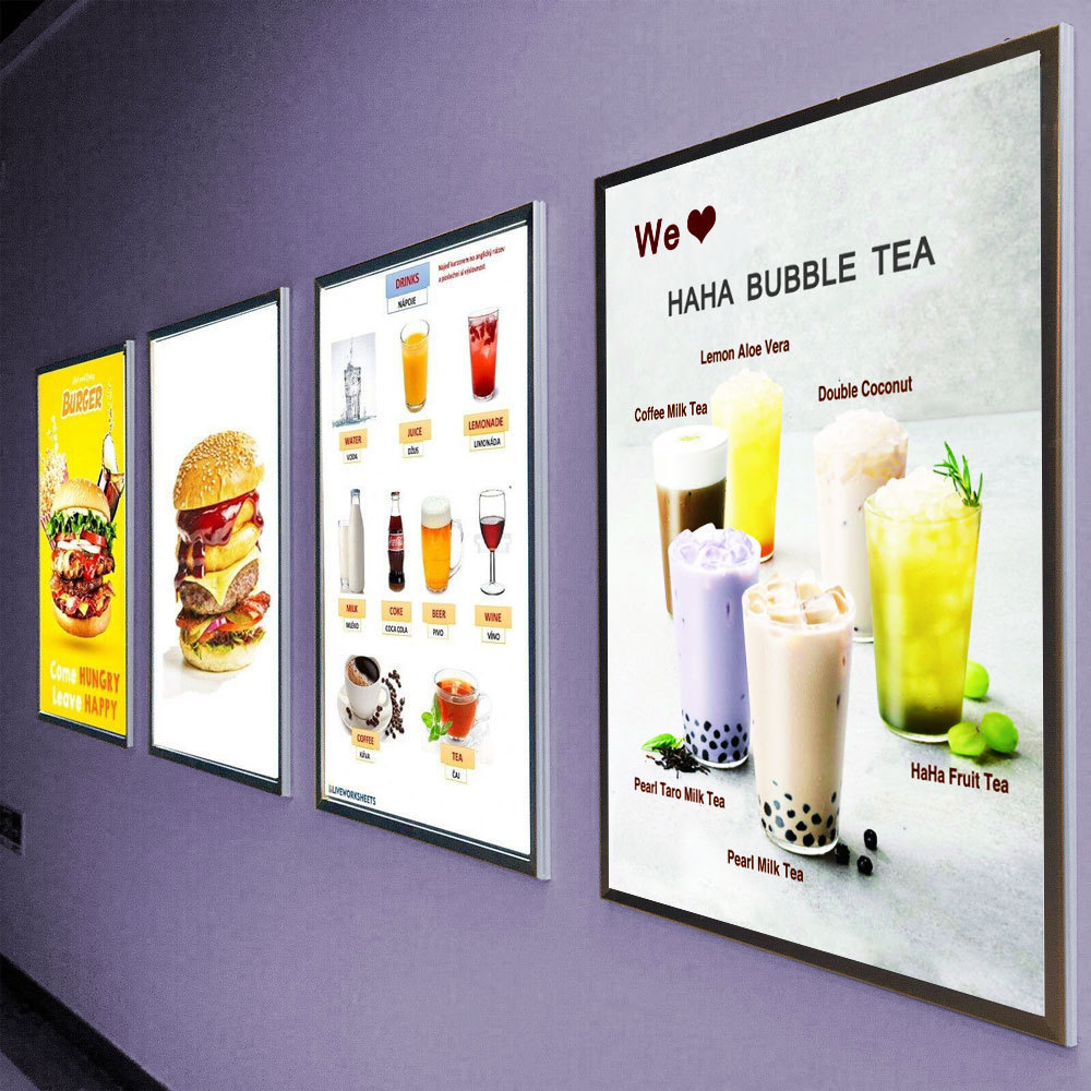 Ultra Slim Aluminum Profile Backlit LED Light Box Sign for Advertising Poster frame led Banner Display