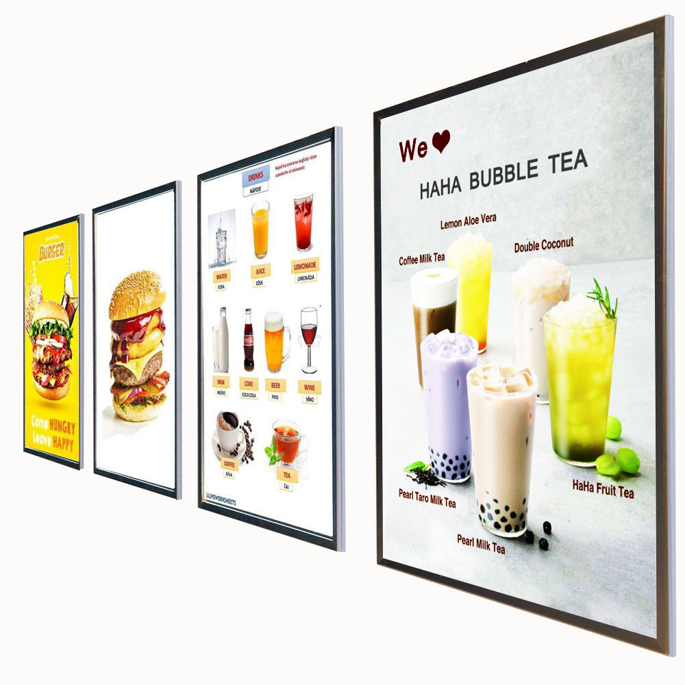 Ultra Slim Aluminum Profile Backlit LED Light Box Sign for Advertising Poster frame led Banner Display