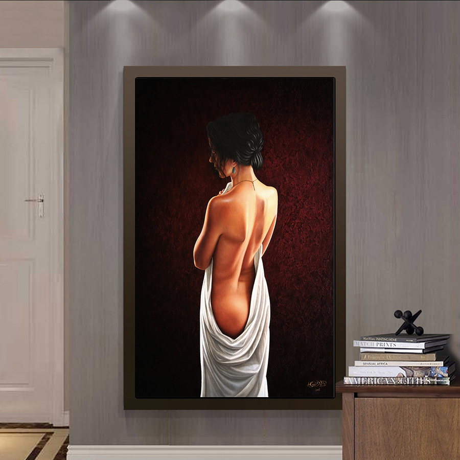 Wholesale Wall Art Painting Nude Sexy girl Pictures for Living Room Decor Bedroom Canvas painted