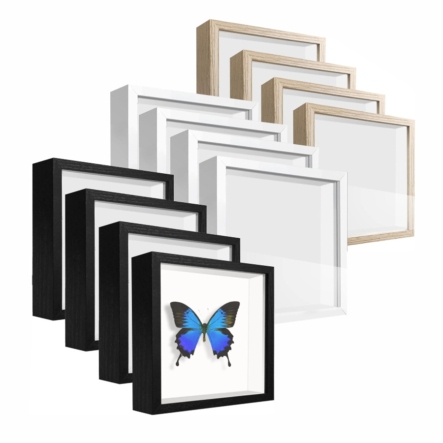 Wholesale 3D shadow box 3cm Deep Photo Square Shadow Box Frames 5/6/8/10/12/16 Inch for Home Decor