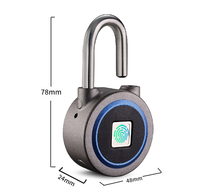 OKLOK Smart Fingerprint Blue&tooth waterproof round padlock for locker