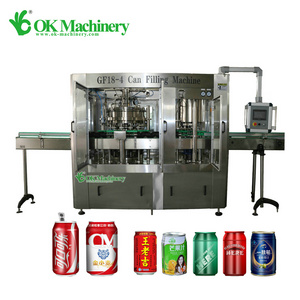 Commercial Energy Drink Can Filler / Csd Gas Water Filling Machine / Craft Beer Filling And Sealing Machine