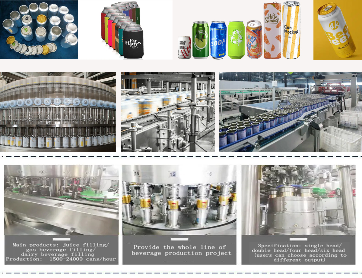 Commercial Energy Drink Can Filler / Csd Gas Water Filling Machine / Craft Beer Filling And Sealing Machine