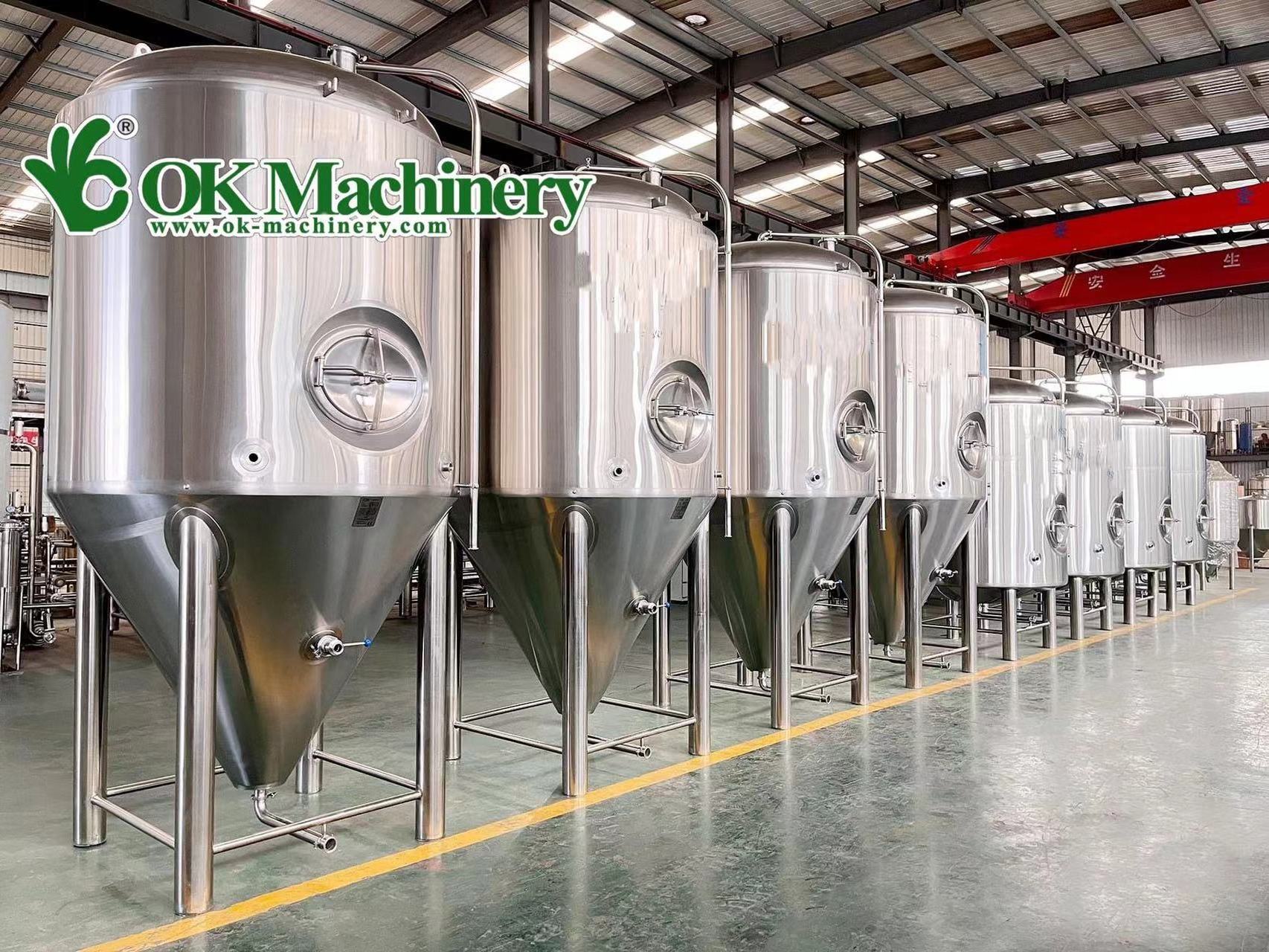 OK-B6 1000L 2000L Factory Machines Alcohol Production Equipment Micro Brewery Beer Brewing Equipment