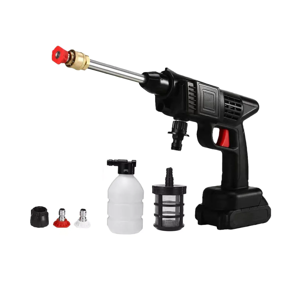 Portable Lithium Battery Snow Foam Gun Car Wash 12V 24V High Pressure Gun Wireless Electric Cleaning Machine Car Washer