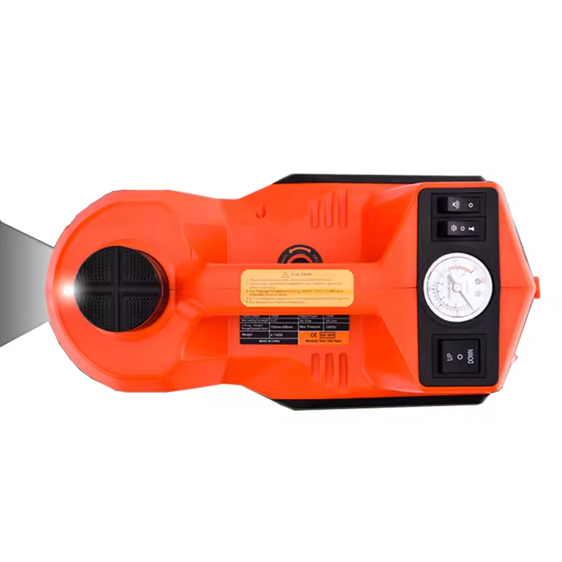 New Car Jack 3 in 1 Tyre Inflator Electric Car Jack 3T Lighting Wrench Orange Power Car Jacks