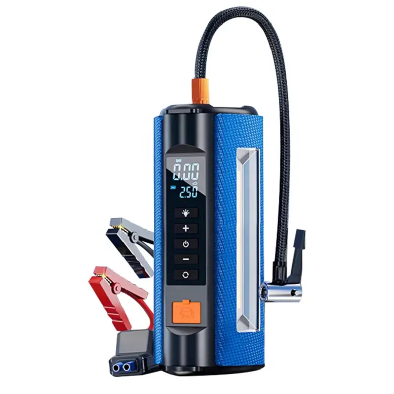 2023 New Design 1200A Car Battery Charger And Air Compressor 12v Portable Tire Inflator Air Pump 12v Car Power Bank Jump Starter