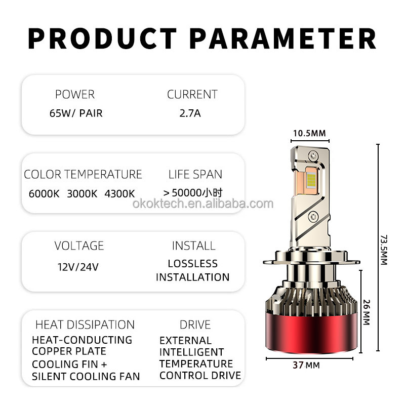 2024 C6 H4 H7 H13 H1 headlight Kit 150W 20000LM 3500K 6000K H4 Bulb C6 Led Headlight