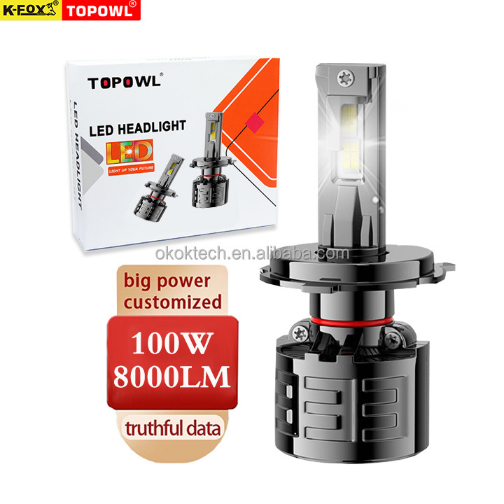 Top selling auto lighting system T95 high low beam 6500K H4 car led headlight bulb