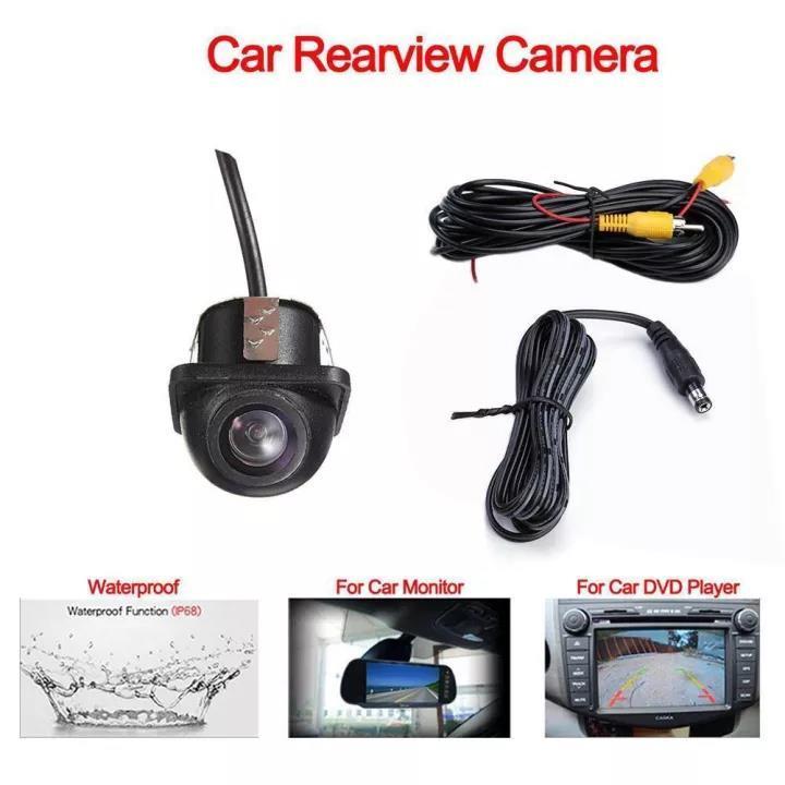 Car HD Night Vision Waterproof Fisheye Lens Wide Angle View Rear View Mirror Backup Parking Reverse Camera