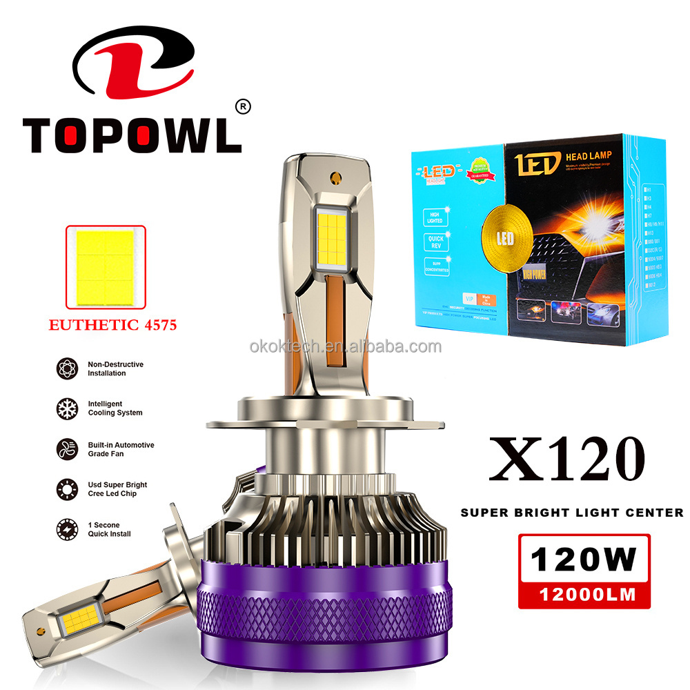 X120 LED headlight bulb H1 H3 H4 H11 LED 9005 9006 H13 9012 H7 LED