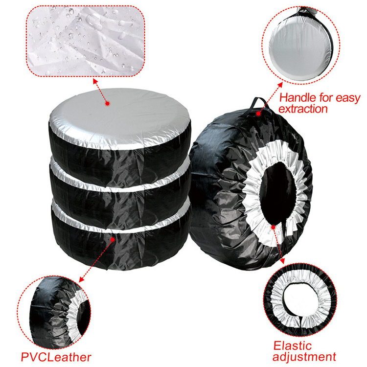 Carry Tote Polyester Tire For Cars Wheel Protection Covers Car Spare Tire Cover Storage Bags 13-19inch Tire Cover Case 1PCS