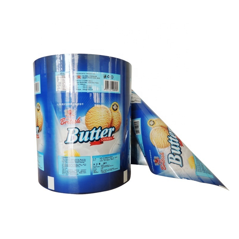 printed laminated food packaging plastic roll film/flexible wrapping film roll/aluminium foil packaging film