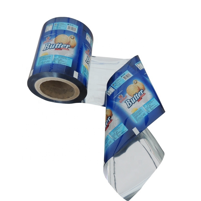 printed laminated food packaging plastic roll film/flexible wrapping film roll/aluminium foil packaging film