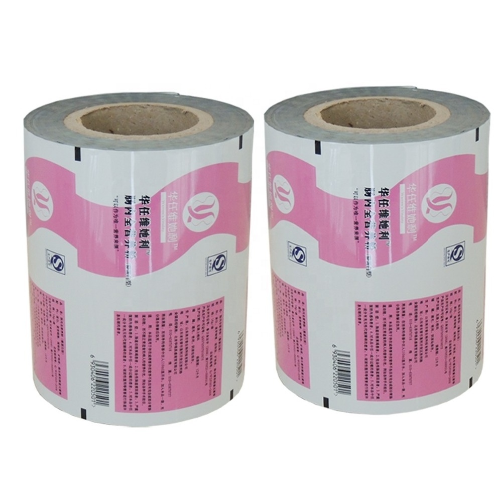 Custom plastic high quality snacks cake condom packaging roll film packaging