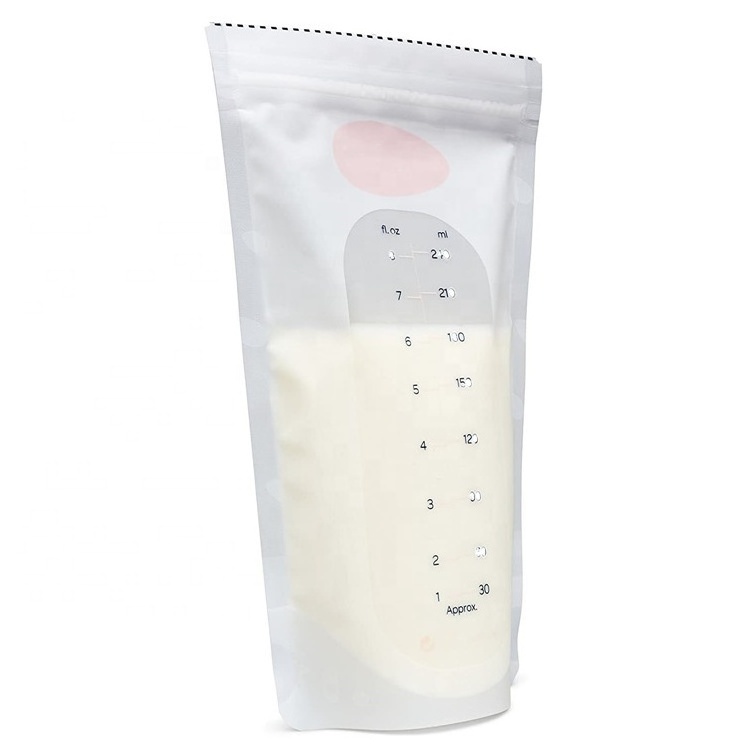 Custom plastic reusable breast milk storage bag stand up pouch bpa free breast milk bags milk bag for breastmilk