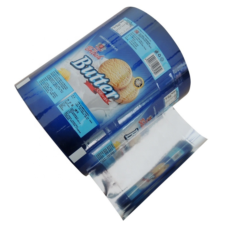 printed laminated food packaging plastic roll film/flexible wrapping film roll/aluminium foil packaging film