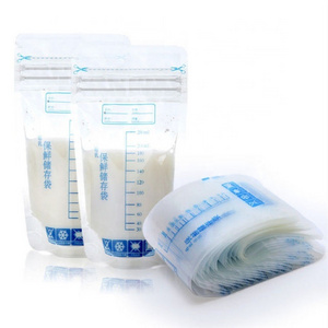 Baby Bags Standing Double Plastic Liquid Leak Proof Breast Milk Freezer Storage Packaging Bag