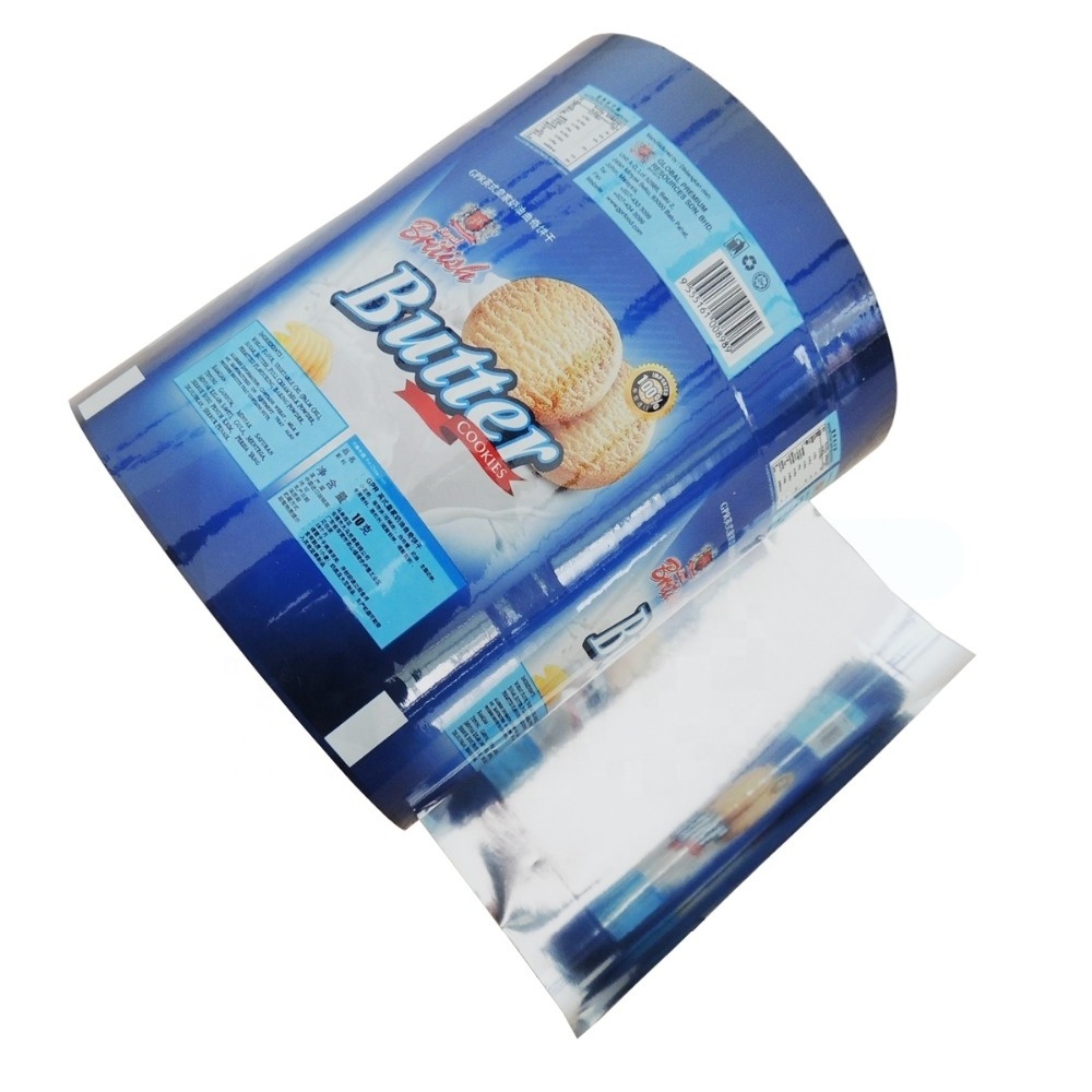 Custom plastic high quality snacks cake condom packaging roll film packaging