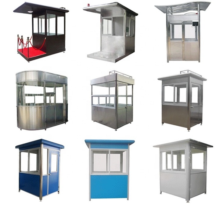 2019 China Low Cost Prefabricated Portable Guard House Booth Shop Kiosk for sale