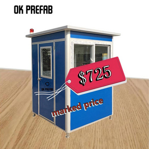 2019 China Low Cost Prefabricated Portable Guard House Booth Shop Kiosk for sale