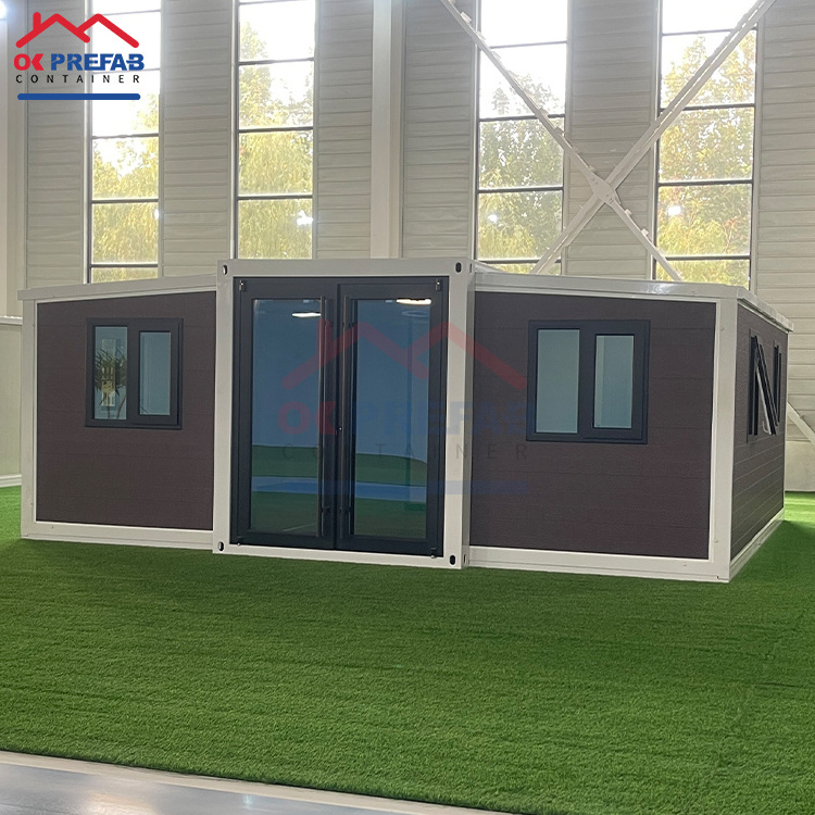 40ft hurricane proof Villa tiny With bedroom flat pack foldable expandable tiny container aluminium prefab frame house