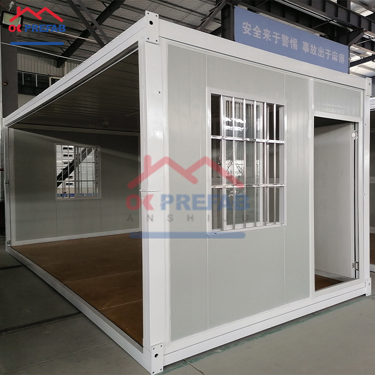 Quick installation 20ft 40ft Folding Prefab Container Houses Foldable Container Prefab Tiny Homes Site Office