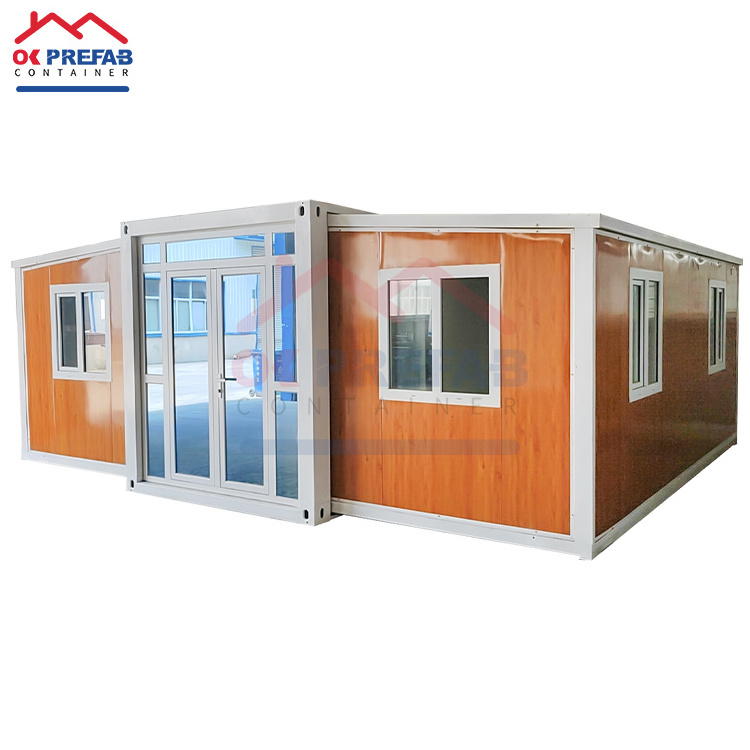 40ft hurricane proof Villa tiny With bedroom flat pack foldable expandable tiny container aluminium prefab frame house