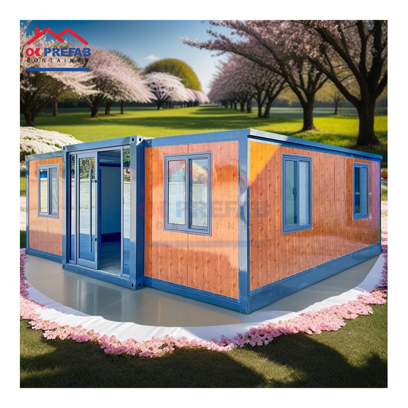 40ft hurricane proof Villa tiny With bedroom flat pack foldable expandable tiny container aluminium prefab frame house