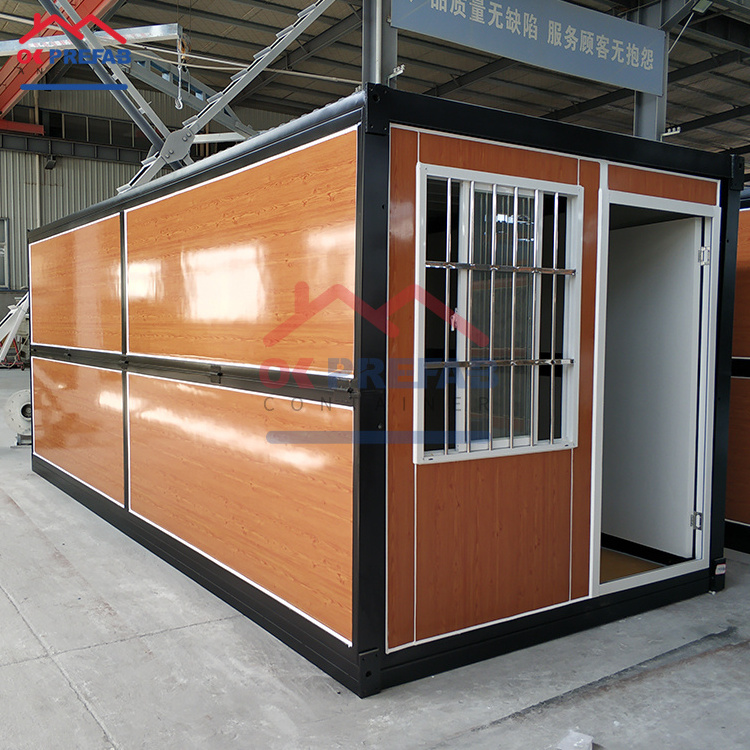 Quick installation 20ft 40ft Folding Prefab Container Houses Foldable Container Prefab Tiny Homes Site Office