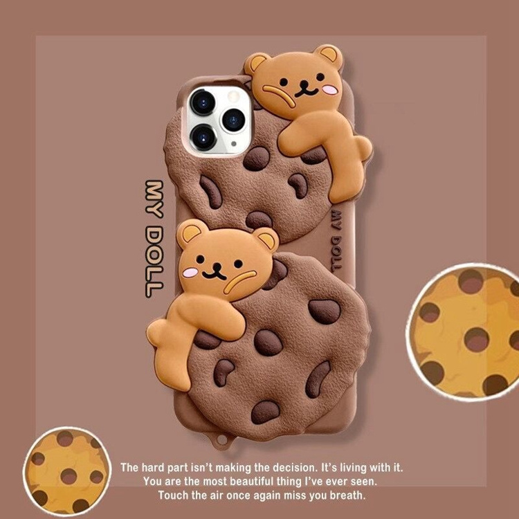 OKSILICONE 3D Cartoon Phone Holder Case Ccustom Design Shockproof Silicone Phone Cover Case