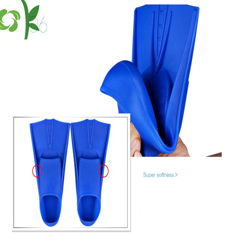 OKSILICONE Customized Swimming Diving Silicone Water Shoes Boots Fins Underwater Shoes With Durable Non-slip Soft Swimming Fins