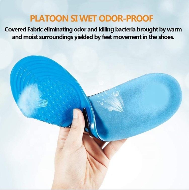 OKSILICONE Hot Selling Sports Silicone Insoles Essential Women Outdoors Shoe Cushion Inserts Silicone Soles for Men